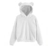 European and American-style Winter/fall Plush Hoodie with Rabbit Ear Design, Warm and Stylish Sweatshirt