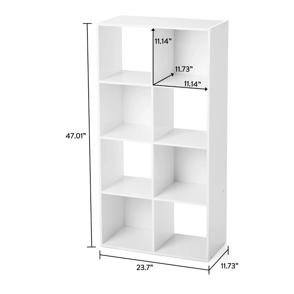 11" 8-Cube Storage Organizer, Features Eight 11" X 11" X 11" Open Storage compartments,White
