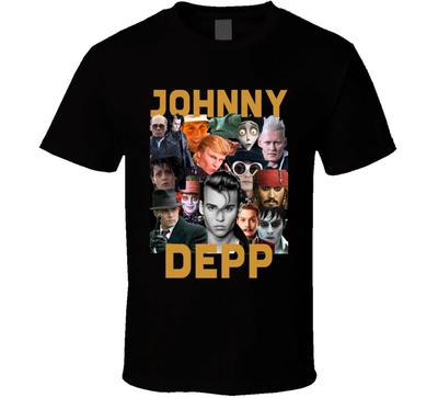 Johnny Depp Movies Mashup Hollywood Actor Fan T Shirt