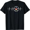Heartbeat German Soccer Ball Football Fan Men Women Kids T-Shirt
