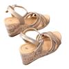 Fashion Women Wedges Sandals 2024 Summer New Buckle Platform Heeled Sandals Roman High Heels Shoes Fashion Brown Casual Woman Sandalias