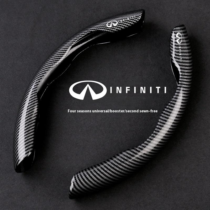 Car Carbon Fiber Texture Steering Wheel Cover For Infiniti Q30 Q50 Q60 Q70 Q80 QX30 QX50 QX55 QX60 QX70 QX80 M25 JX35 FX35 EX25 UU666