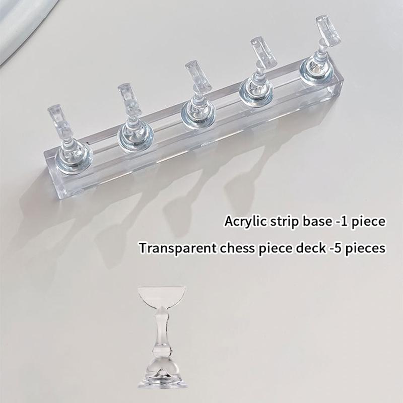 

5/10 Pcs Magnetic Nail Stand For Press On Nails Display Fake Nail Nail Tips Practice Holder Beginner Diy