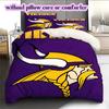 football Logo Pattern Bedding Quilt Set Quilt Cover Pillowcase Home Decoration Birthday Gift (1*duvet cover+ 2*pillowcase, without core)