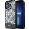 Fodral Dkny Läder Mönstrat Metallogo Magsafe För Iphone 15 Pro, Svart