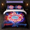 Set Biancheria da Letto Personalizzato Bayern Monaco con Nome Testo 1 Copripiumino+2 Federe Logo Calcio Regalo Personalizzato per Occasioni Speciali Decorazione Camera da Letto