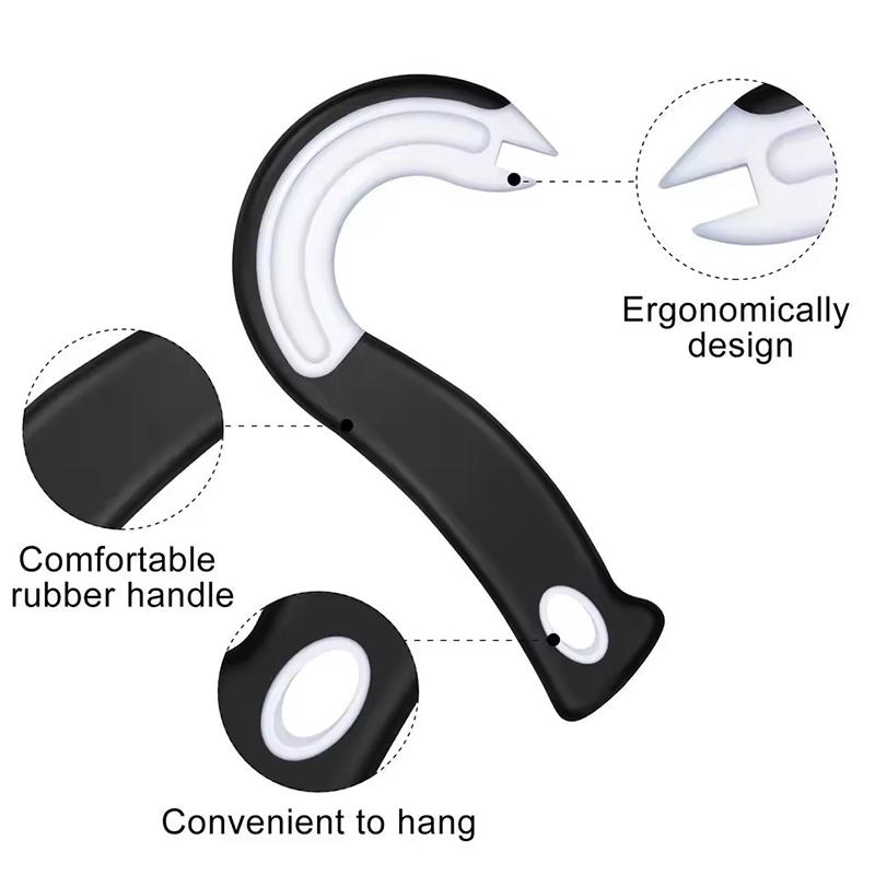 Multifuctional Non-slip Ring Hook Pulling Jar Can Opener Portable J-Shaped Easy Grip Tin Openers Kitchen Seniors Children Tool