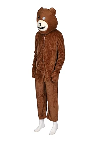 [kitamurasyokai] Bear Costume, Kigurumi, Adult, Cosplay, Animal Costume, Halloween, Party, Entertainment, Event, Unisex, Fluffy Fleece Material