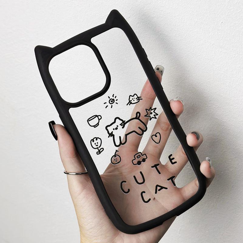 Zhitai Cat Ear Creative Cartoon Case for Apple iPhone Models including 12, 13, 14, 15, and 16 Pro Max