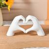 Heart Hand Statue Modern Love Finger Gesture Sculpture for Living Room Bedroom Home Shelf Desktop Decoration