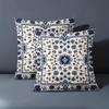 1 piece of blue and white floral pattern decorative pillow, polyester fiber pillowcase, sofa cushion, headboard pillow