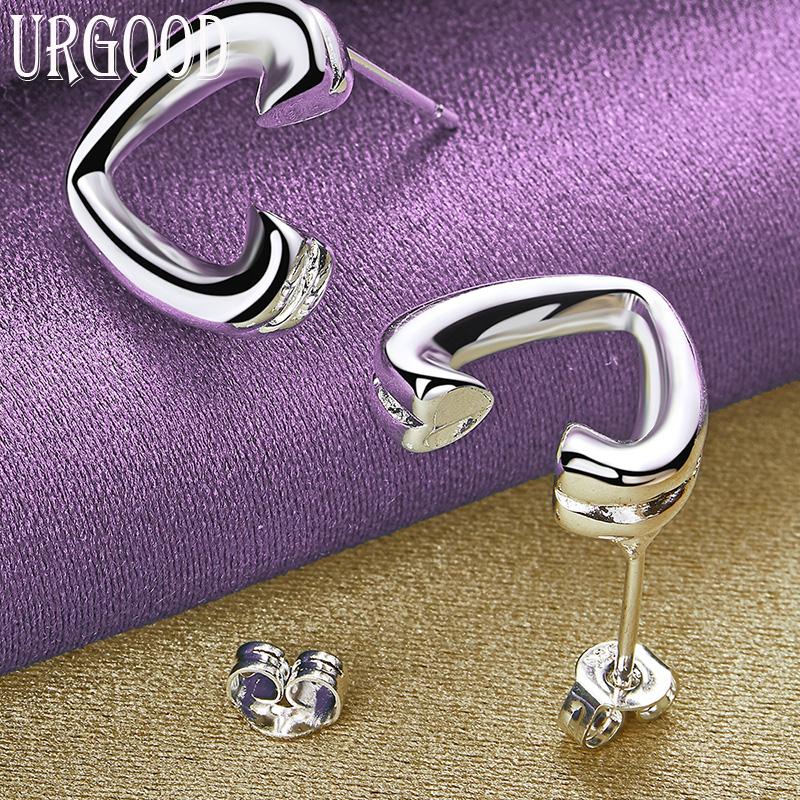 

Серьги в форме сердца из стерлингового серебра 925 пробы, подарочные модные украшения