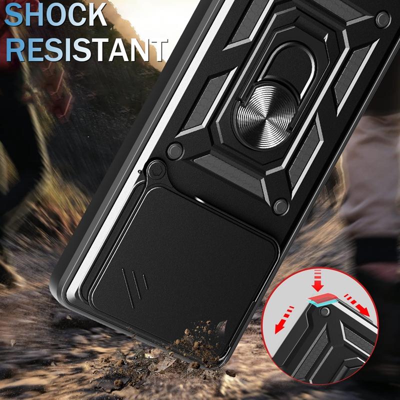 For POCO F7 Pro Case Car Magnetic Ring Stand Holder Phone Case For Xiaomi Mi Poco F7 Pro F7Pro Slide Camera Armor Back Cover