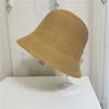 New Summer Foldable Bucket Hats For Women Girls Elegant Solid Color Breathable Straw Hat Outdoor Holiday Beach Visor Panama Caps
