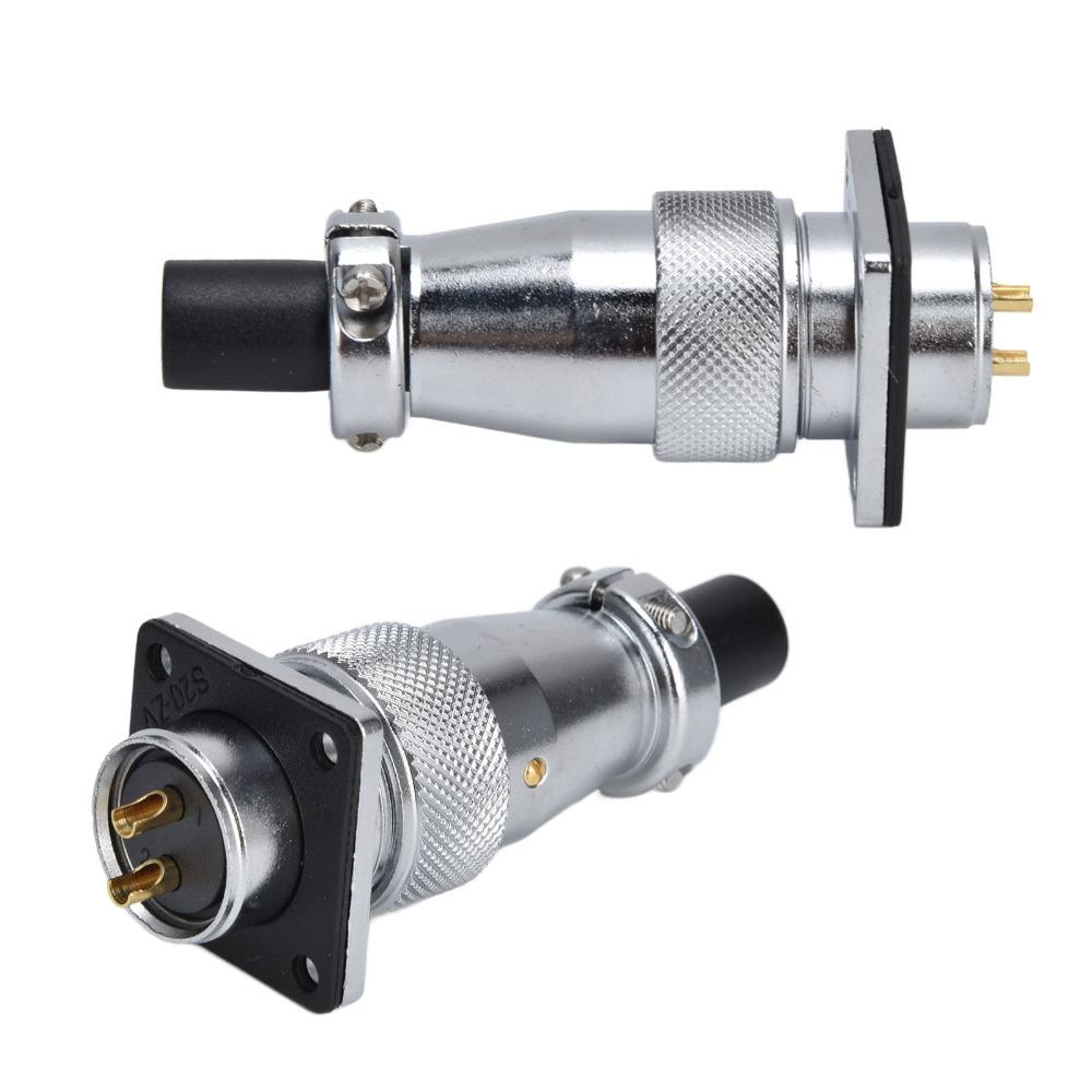 WS20 2 Pins Aviation Connector Waterproof Panel Mount Connector Plug Socket  Wiring Connecting