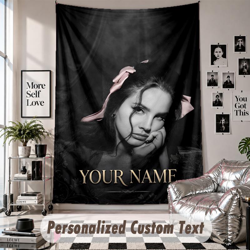 Wandbehang mit individuellem Namen & Text, Lana Del Rey Dekorationstextil für das Schlafzimmer