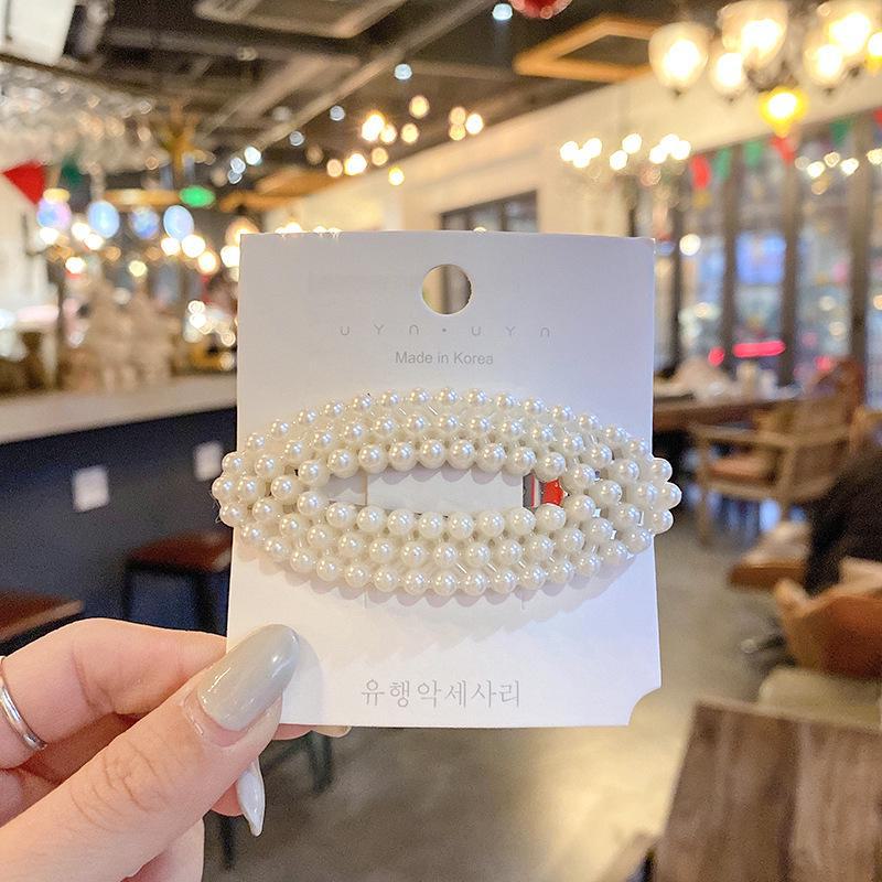 Haarnadel im koreanischen Stil mit Metallperlen und Strasssteinen für Damen