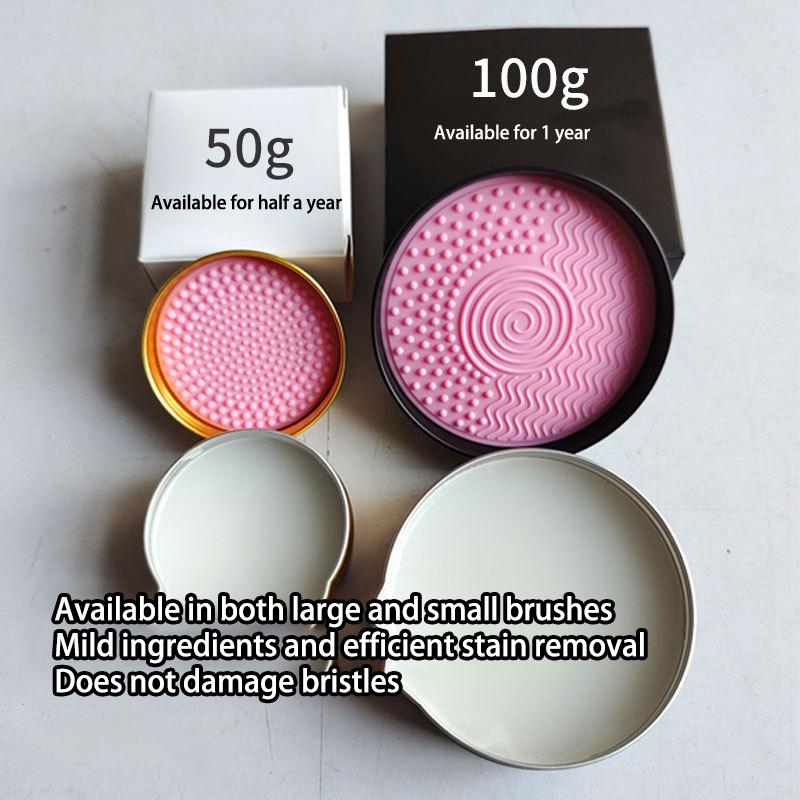 50G Honig Pfirsich Silikon Make-up Pinselreiniger Seife Pad Make-up Waschpinsel Kosmetik Augenbrauenpinsel Reiniger Werkzeug