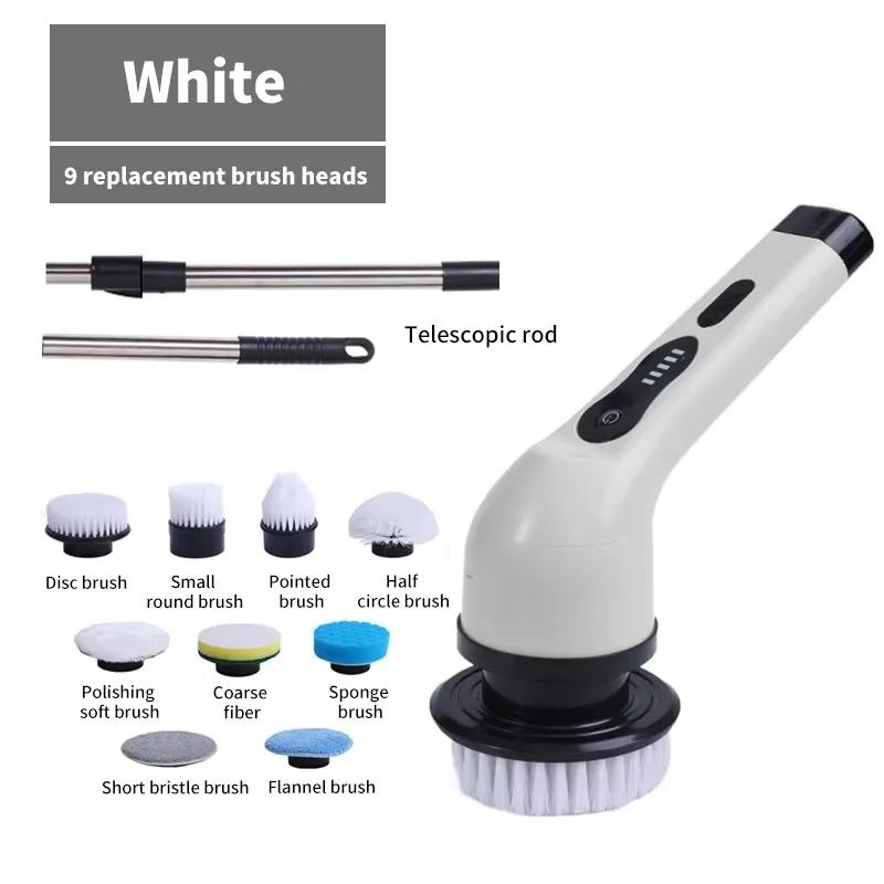 Electric Cleaning Brush Electric Spin Cleaning Scrubber Electric Cleaning Tools Parlour Kitchen Bathroom Cleaning Gadgets