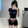 American High Street Demon Claw Hot Diamond Short Sleeve T-Shirt Women's Summer New Design Slim Navel Versatile Short Top