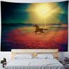 Unicorn Forest Art Tapestry Wall Hanging Starry Sky Horse Background Poster - Cartoon Home Decor Bed Sheet & Beach Mat