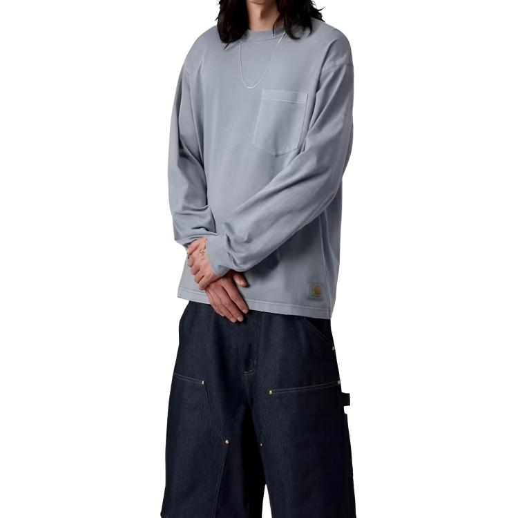 Carhartt WIP SS26 L/S Torion Pocket T-Shirt Loose Casual Round Neck Long Sleeve Vintage T-Shirt Unisex Tops I035958-3GB-B7