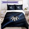 Valencia FC Printed 3PCS Bedding Set Breathable Duvet Cover with Pillowcases Decorative Bed Linen for Bedroom Home