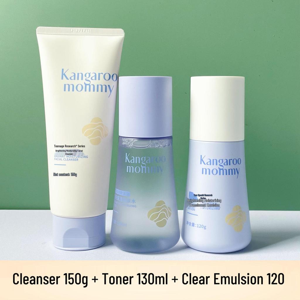 Youth Glow Skincare Kit: Softening Toner, Clear Emulsion, Essence Cream, Cleansing Milk.