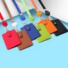PU-Leder-Ausweishalter mit ausziehbarem Lanyard, Kartenhalter, Namensschild, Schul- und Bürobedarf