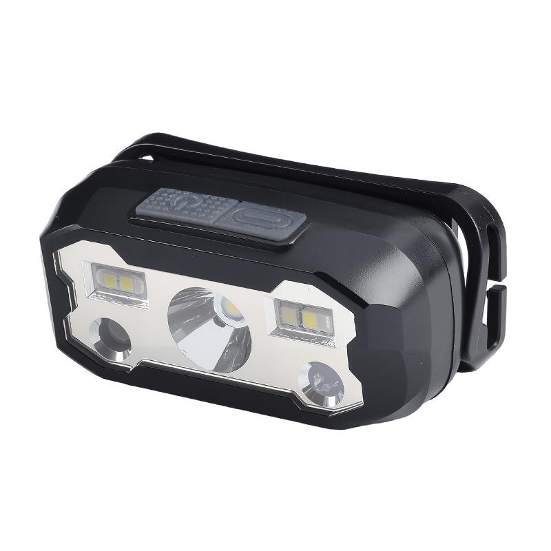 Dual-Source Induction Headlamp Super Bright Night Fishing Light Specialized Head-Worn Outdoor Mountain Climbing Mini Flashlight