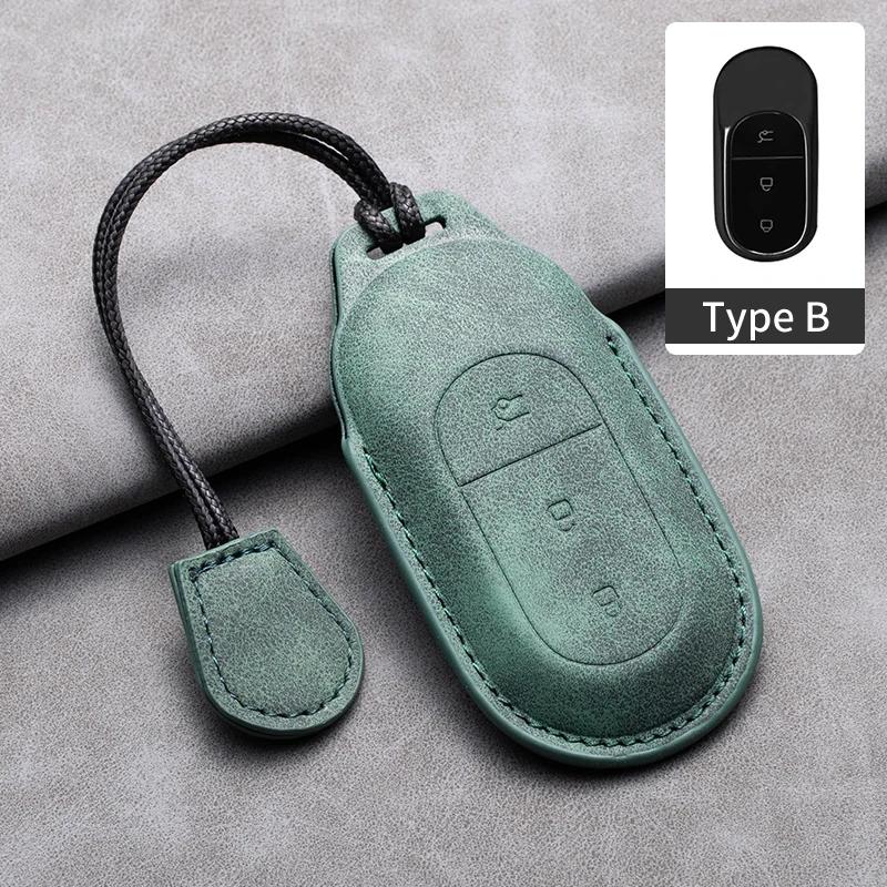 Kožený obal na klíč s dálkovým ovládáním pro auto pro Leapmotor t03 s01 c11 pro Leapmotor C01 T03 S01 C11 2023 Skořepina klíče od auta Fob Klíčenka