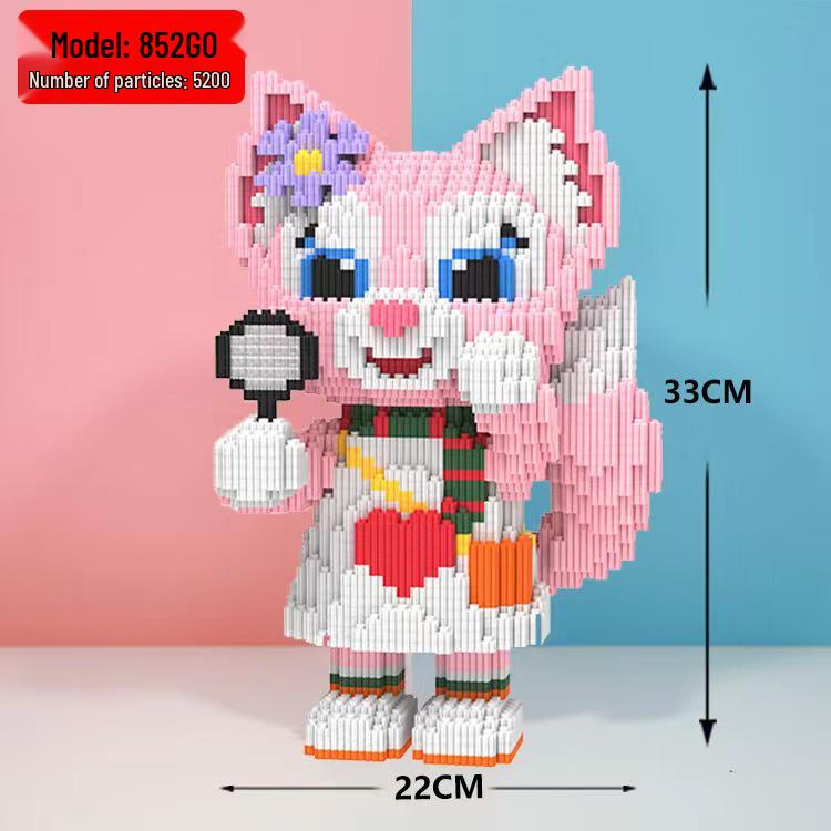 Girls' Compatible Lego: Violent Bear Building Block Series - Educational Micro-Block Interlocking Toys & Gifts