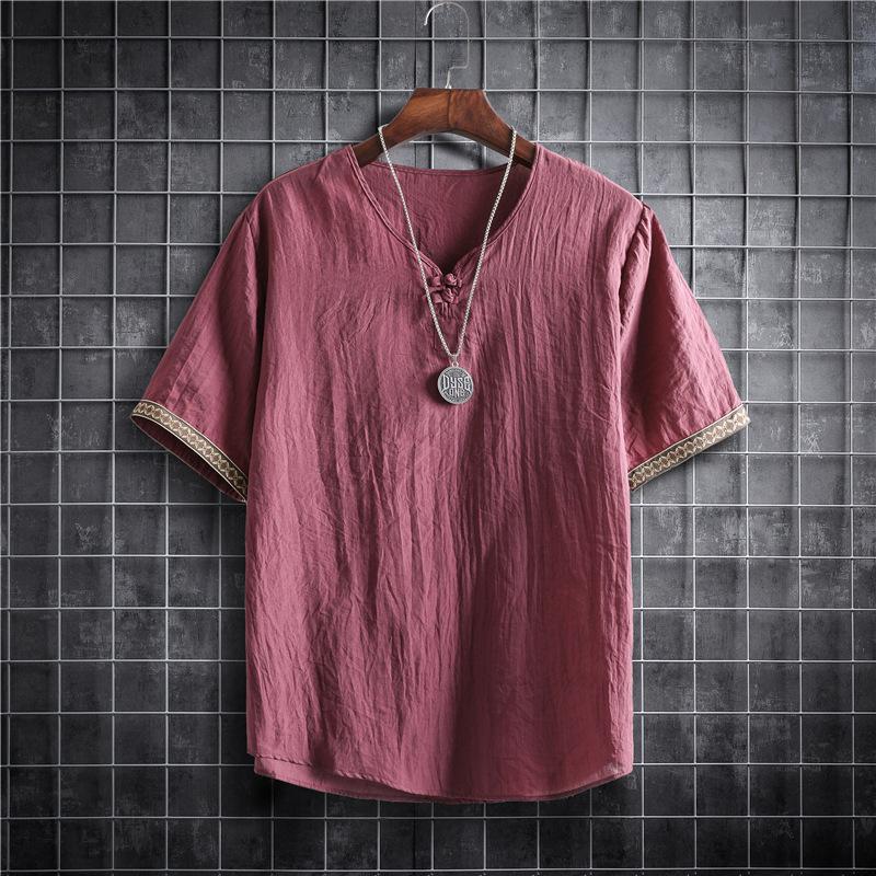 5XL Büyük Beden Yazlık Erkek Gömlekleri Düz Renk Kore Modası Erkek Kısa Kollu Hawaii Kısa Kollu Gömlek Hafif Giyim
