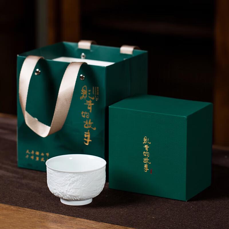 Jingdezhen Gold Inlaid Celadon Master Teacup - Qingming Scroll