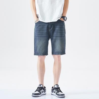 Retro Denim Shorts Men's Summer Thin Loose Trendy Casual Pants Men