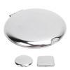 Pocket Mirror Portable Stainless Steel Compact Mirror Metal Handheld Drop Resistant Double Sided Mir