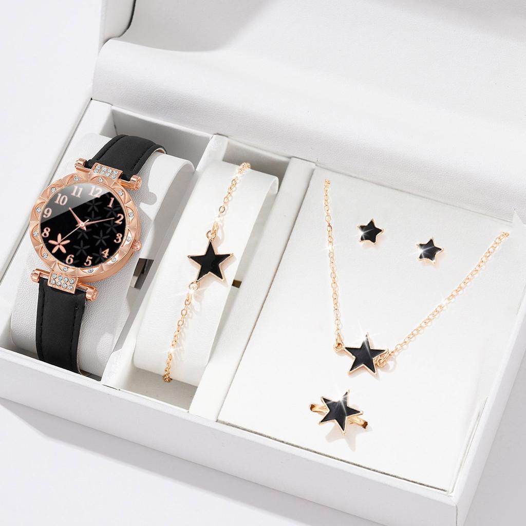 Practical Watch and Jewelry Set Elegant Alloy Accessories Watch and Jewelry Collection Perfect for Women Daily Outfit