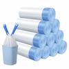 Thickened White Drawstring Trash Bags for Kitchen & Dorm - Large Size, Easy Carry & Sorting