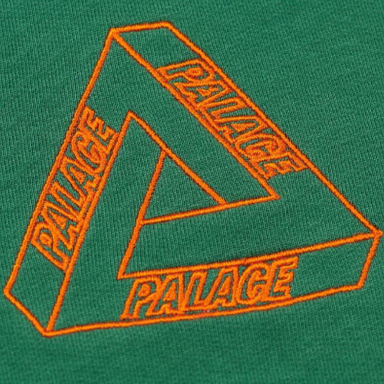 Palace Outliner Designer Crew Neck Sweatshirt With Triangle Print Unisex Sweatshirt Green P20CS141