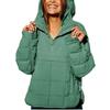 VAYLA Women's Solid Color Long Sleeve Loose Casual Hooded Cotton Jacket