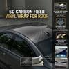 Glossy PET 6D Carbon Fiber Black Car Vinyl Wrap Film Self Adhesive Carbon Fiber Car Roof Color Change Decor Film Air Bubble Free