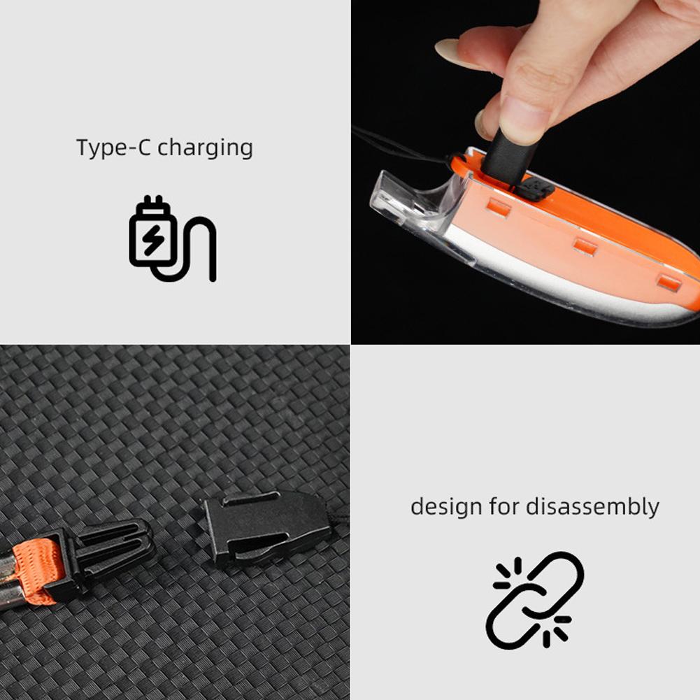 Sifflet Lumineux Multifonctionnel LED Lampe Torche Portative COB pour Camping Réglage 3 Vitesses Lampe Torche Sifflet d'Urgence