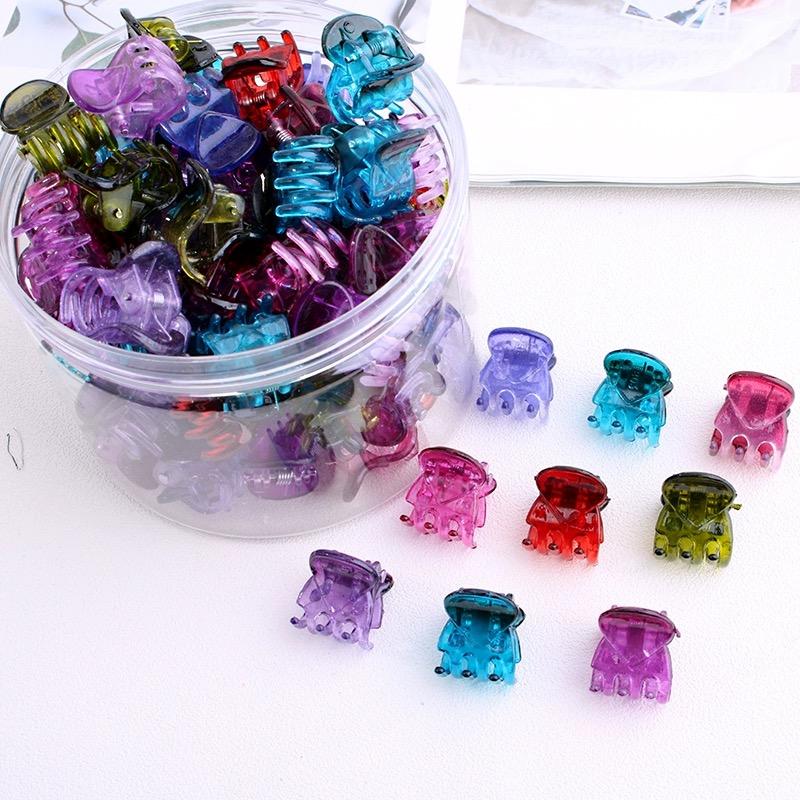 Small Hair Claw Clips for Women Girls Korean Simple Mini Black Transparent Plastic Clips Hairpin Kids Hair Styling Accessories