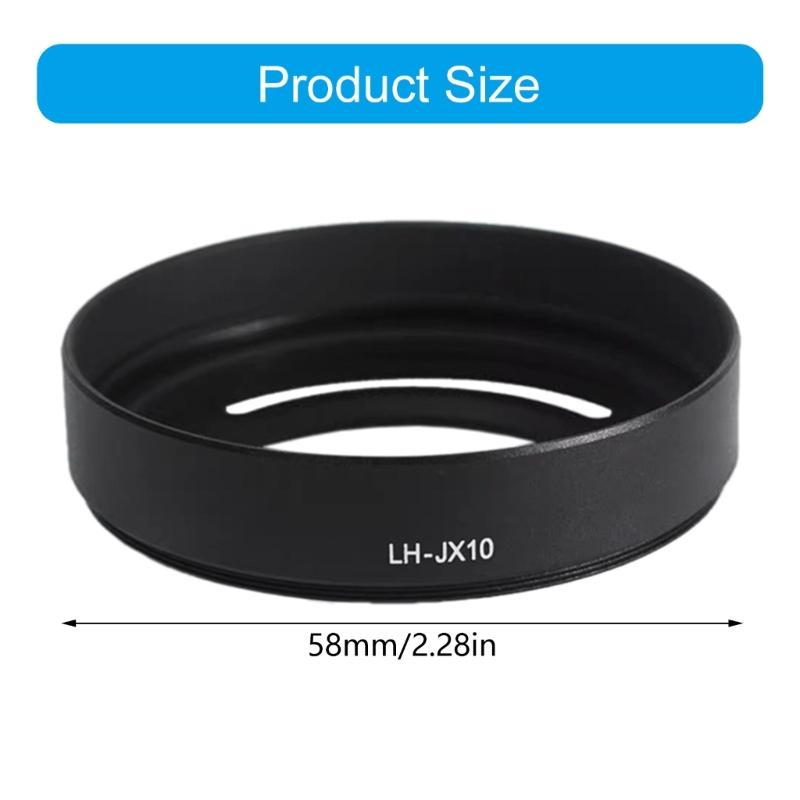Metal Lens Hood Lens Shade with Filter Adapters Rings for X10 X20 X30 DSLR Cameras Photographers