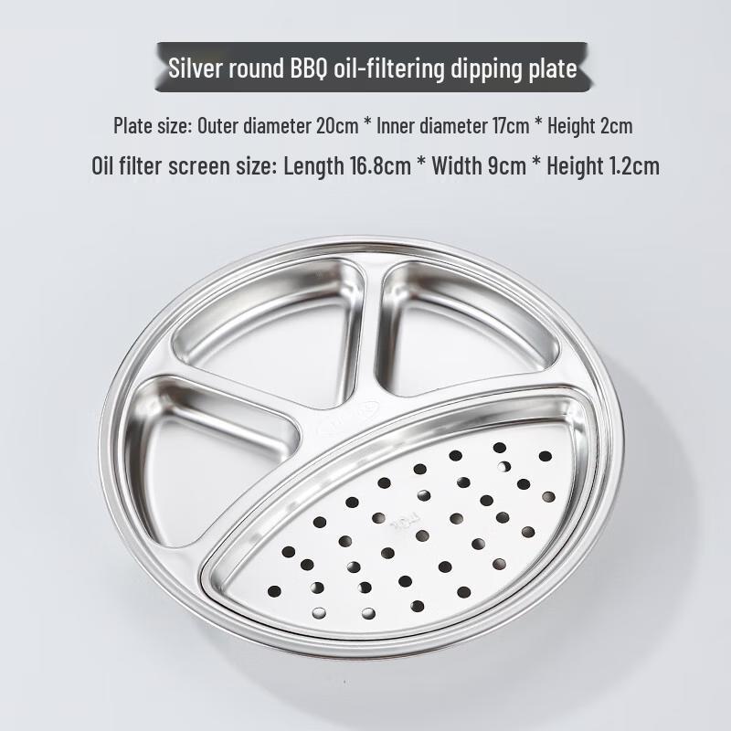 20cm Stainless Steel Multi-Purpose Round Plate