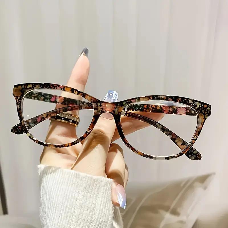 2pcs New Cat Eye Reading Glasses Summer Decoration Anti-blue Light Glasses Fashion Package Flower Glasses