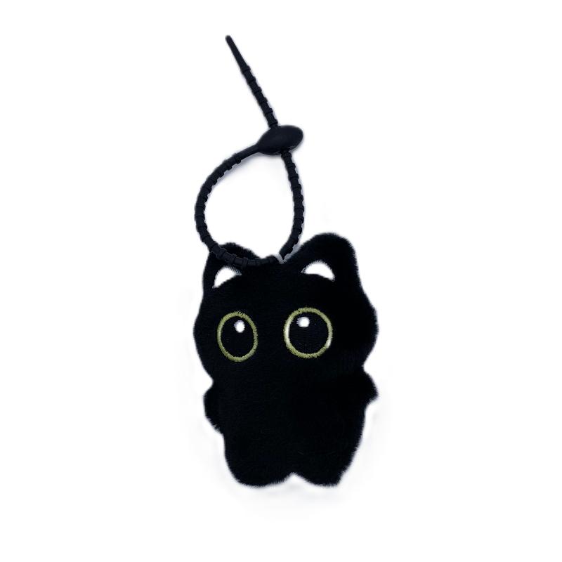 1-3 pièces Chat Noir Peluche Joli Pendentif kawaii Petit Porte-clés en Peluche pour Décoration de Sac d'École Mini Choses Mignonnes Cadeau d'Anniversaire