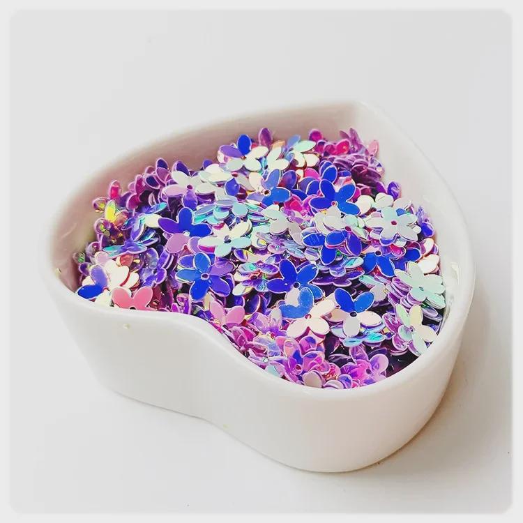 Yaleduo 10mm Wklęsła Koralik Śliwkowy Pięciopłatkowy Cekin do DIY Kostiumów Dziecięcych i Haftu.