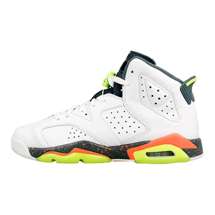 Jordan 6 Retro Bright Mango GS 384665-114 38.5 зелёный/белый