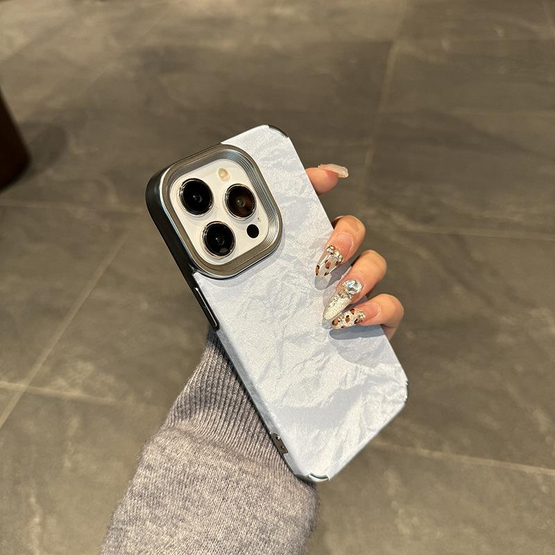 Applicable to iPhone11 simple, large hole electroplating, snow-capped mobile phone case Apple 11 magnetic mobile phone case
